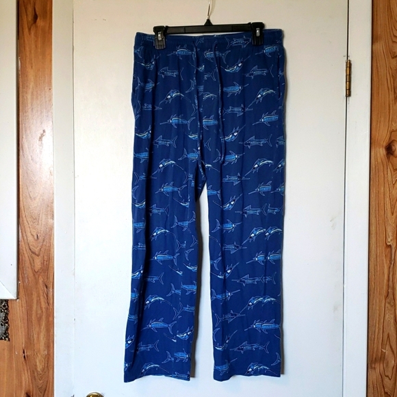 Blue Swordfish/Sailfish Lounge Pants - Picture 1 of 3